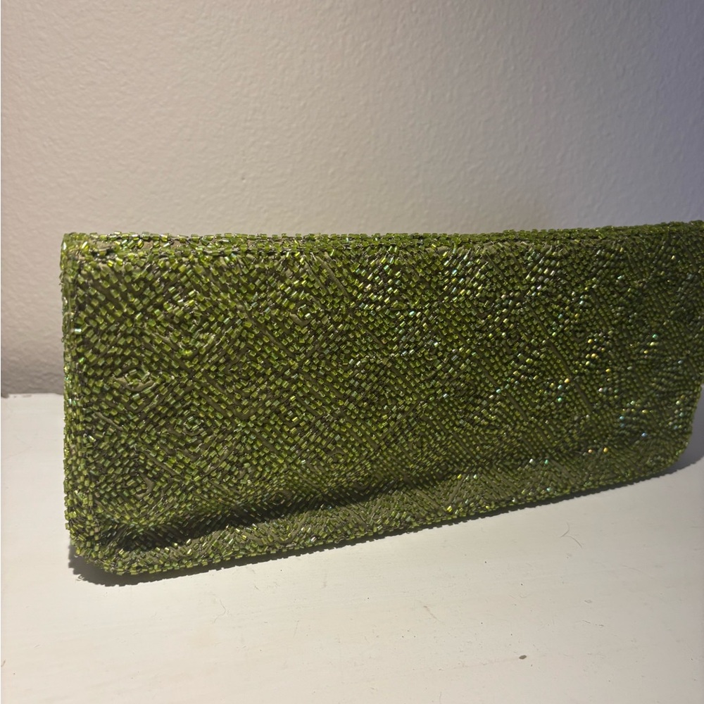 Vintage Pierre Urbach Green beaded Clutch
